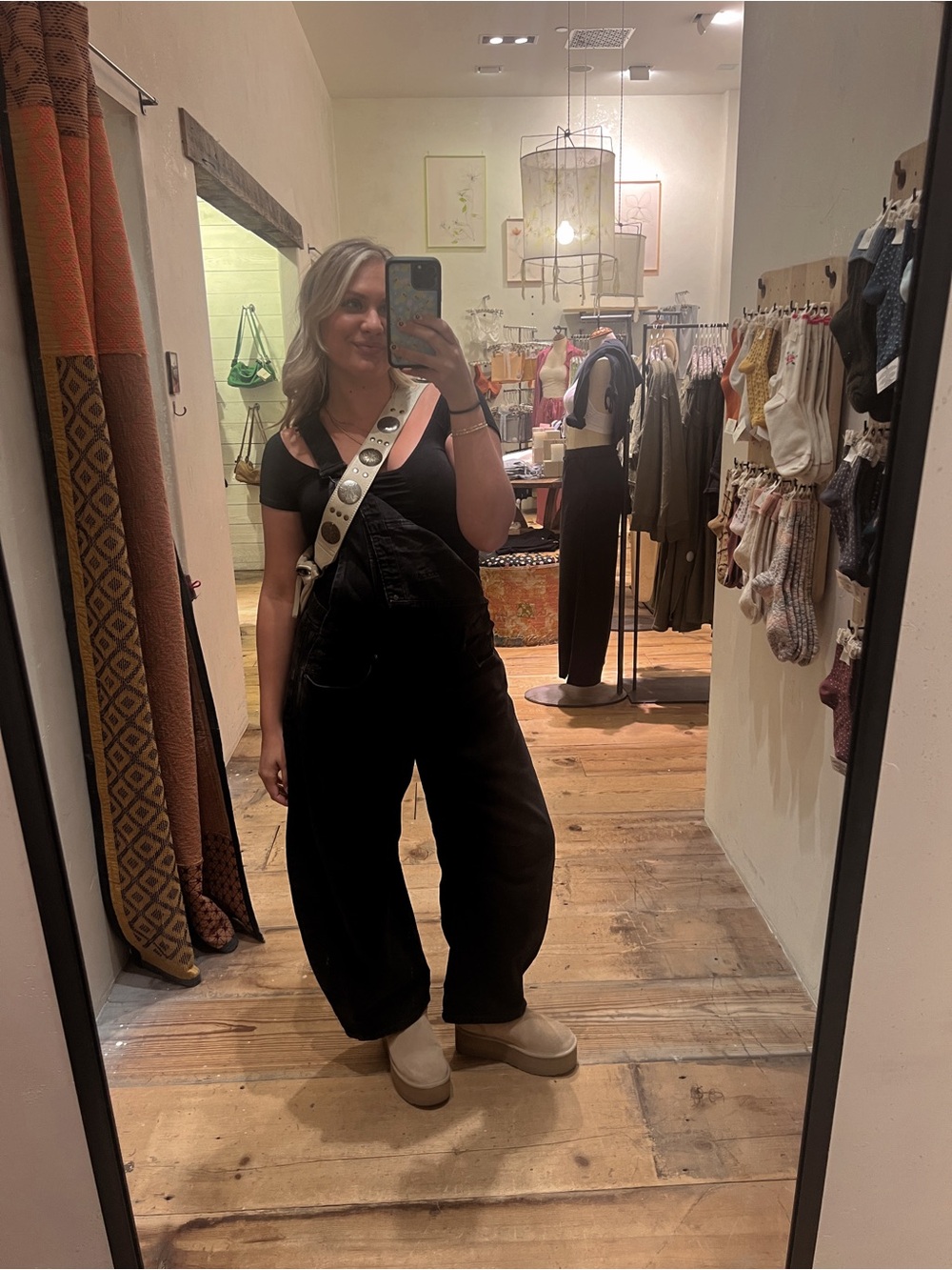 Free People Good Luck Barrel Overalls